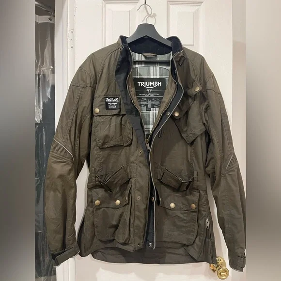 Triumph Motorcycles Barbour International Original Waxed Cotton Jacket - Picture 1 of 11